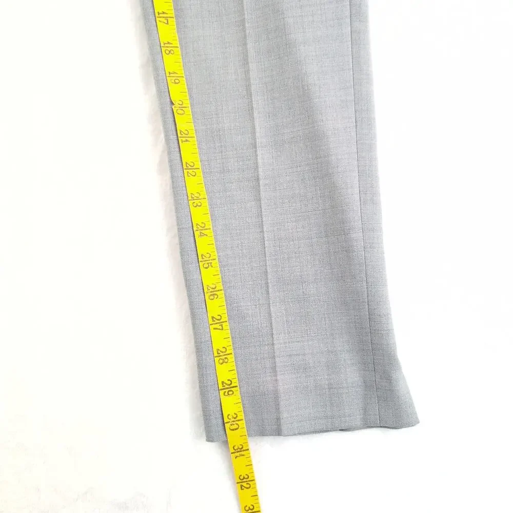 Louis Raphael Luxe Wool Blend Dress Pants Slim Fit Men's 30x30 Slate Gray